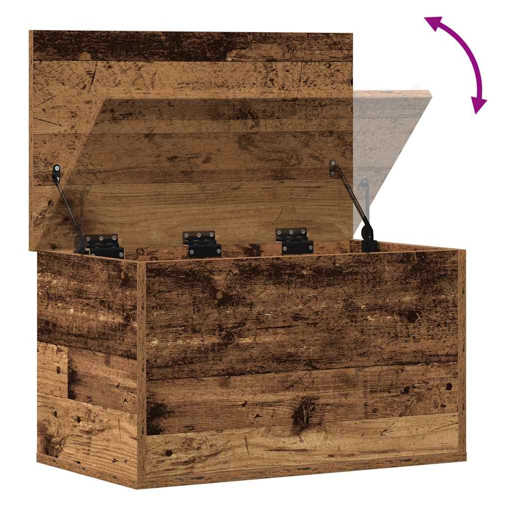 Boîte de Rangement avec stockage Bois ancien 60 x 35 x 35 cm - XIOS