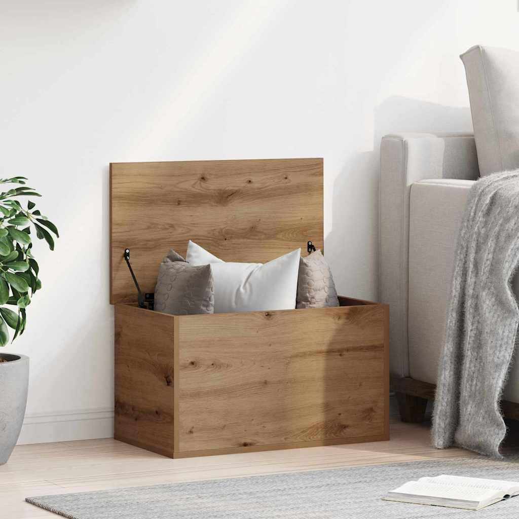 Boîte de Rangement chêne artisanal 60 x 35 x 35 cm - XIOS