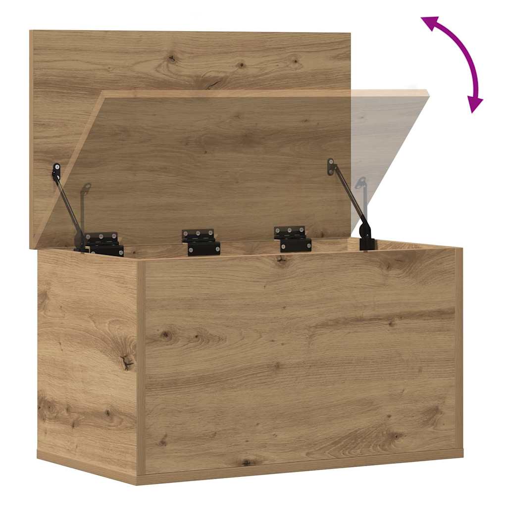 Boîte de Rangement chêne artisanal 60 x 35 x 35 cm - XIOS