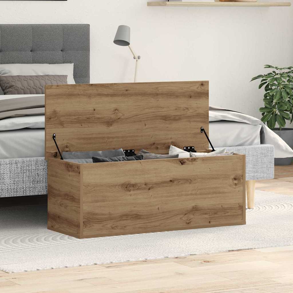 Boîte de Rangement chêne artisanal 90 x 35 x 35 cm - XIOS