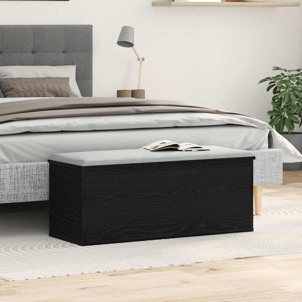 Boîte de Rangement Chêne noir 90 x 35 x 35 cm Bois d'ingénierie - XIOS