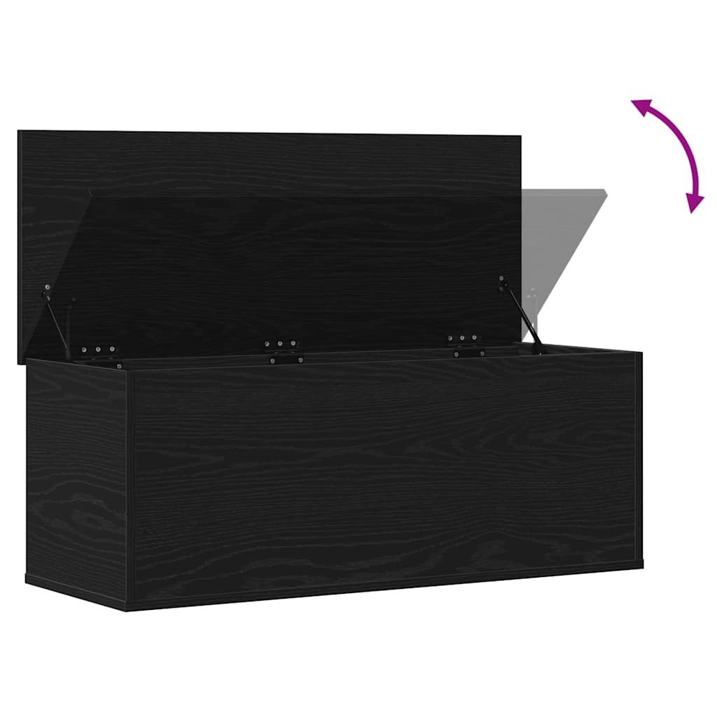 Boîte de Rangement Chêne noir 90 x 35 x 35 cm Bois d'ingénierie - XIOS