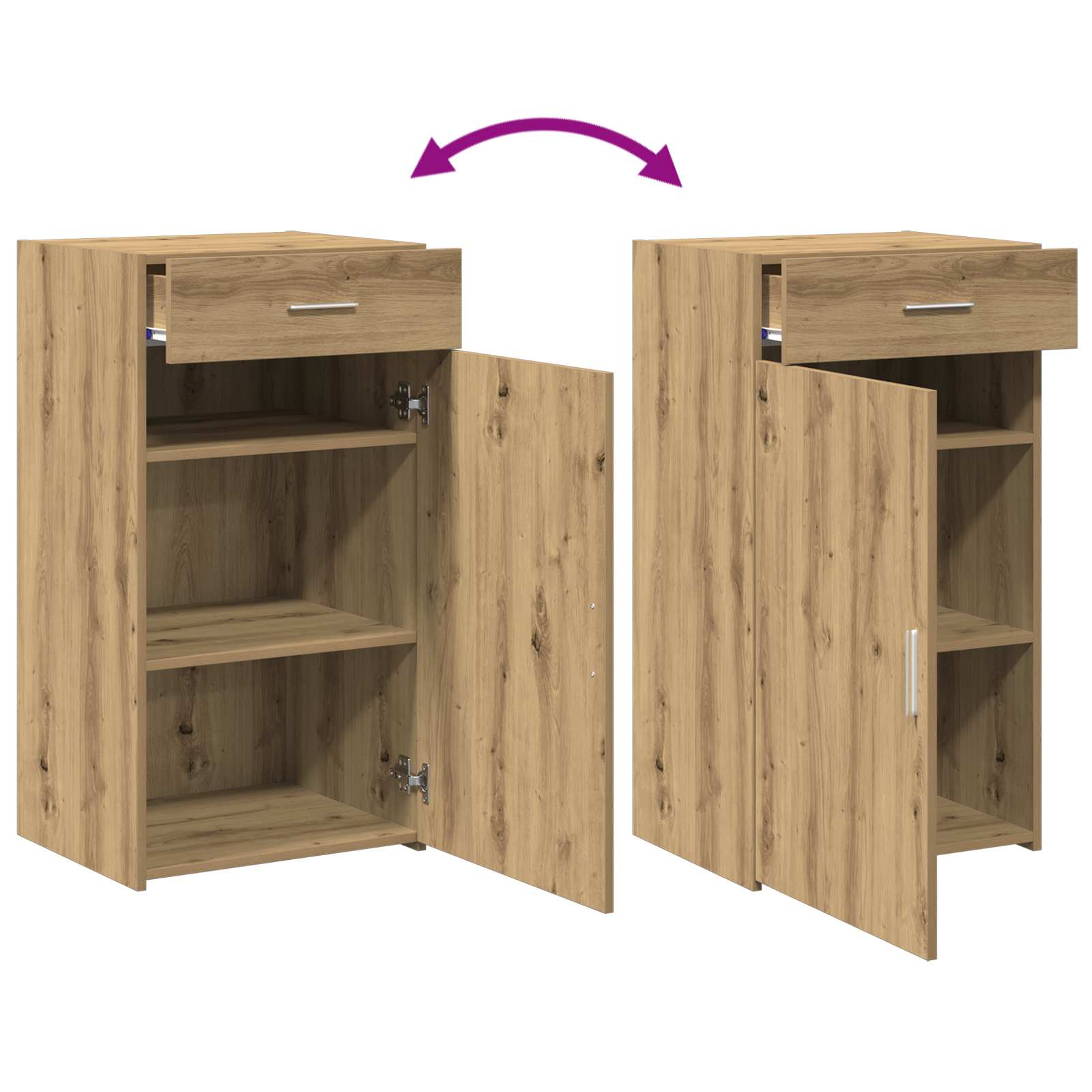 Buffet Chêne artisanal 50 x 42,5 x 93 cm - XIOS