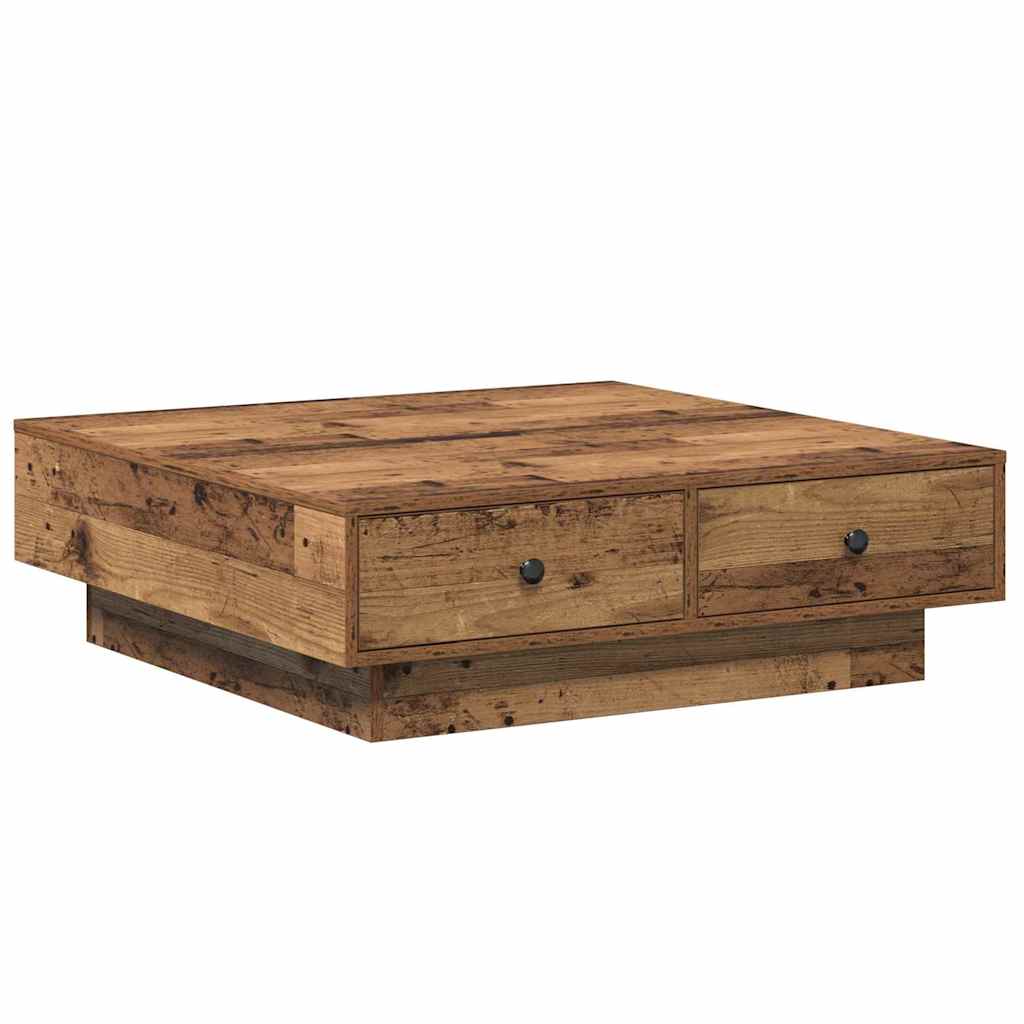 Table basse Bois ancien 90 x 90 x 28 cm Bois d'ingénierie - XIOS