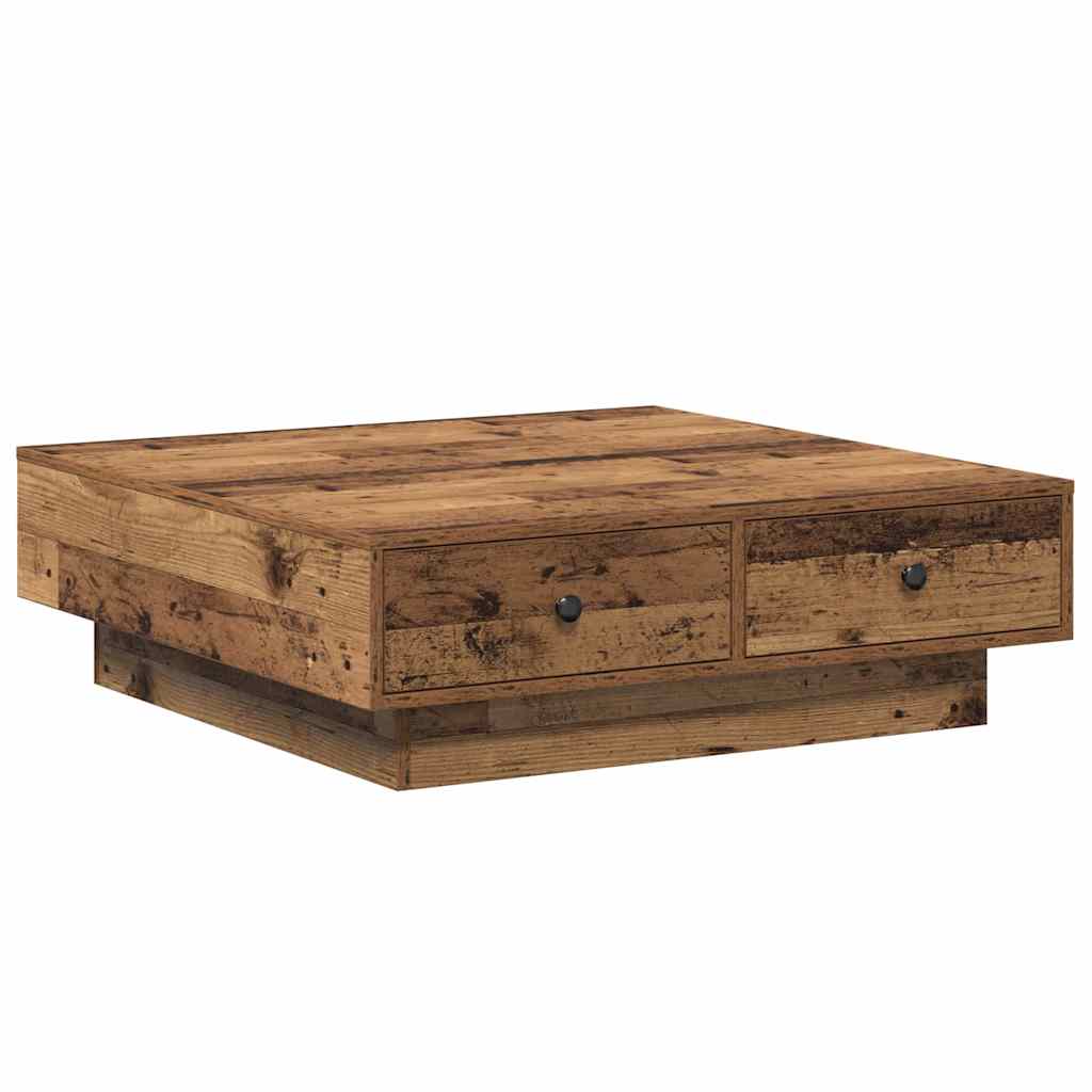 Table basse Bois ancien 90 x 90 x 28 cm Bois d'ingénierie - XIOS
