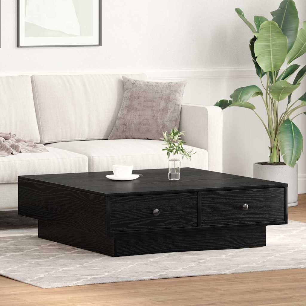 Table basse Chêne noir 90 x 90 x 28 cm Bois d'ingénierie - XIOS