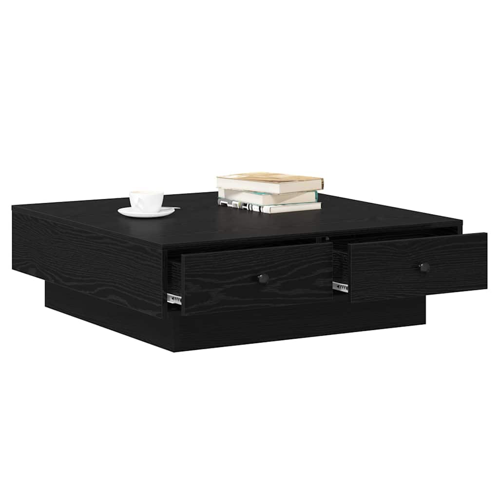 Table basse Chêne noir 90 x 90 x 28 cm Bois d'ingénierie - XIOS
