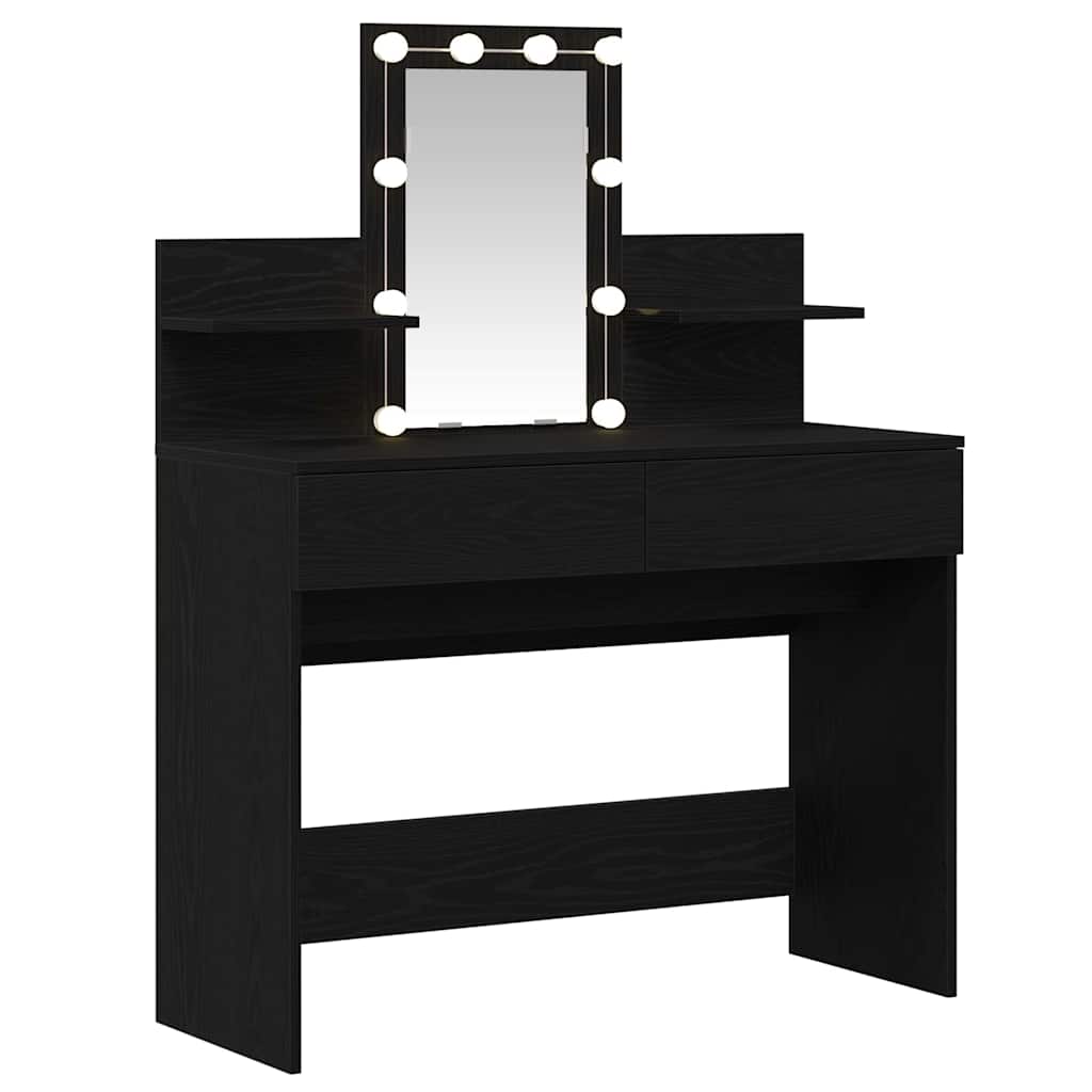Table de Toilette avec tiroir Chêne noir 100 x 40 x 130 cm - XIOS
