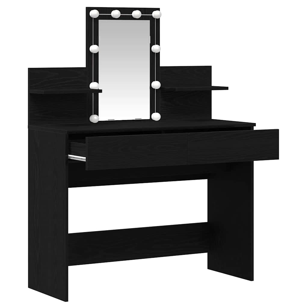 Table de Toilette avec tiroir Chêne noir 100 x 40 x 130 cm - XIOS