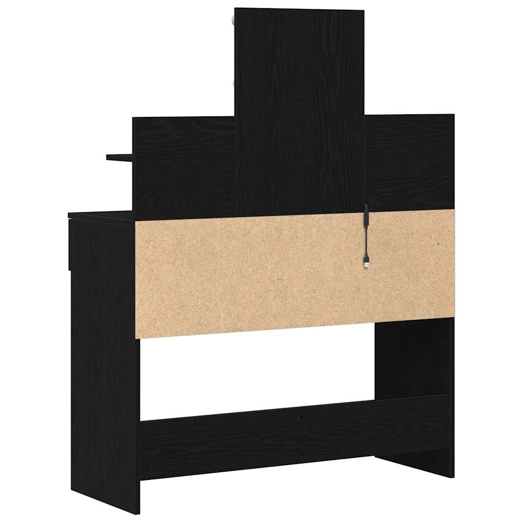 Table de Toilette avec tiroir Chêne noir 100 x 40 x 130 cm - XIOS