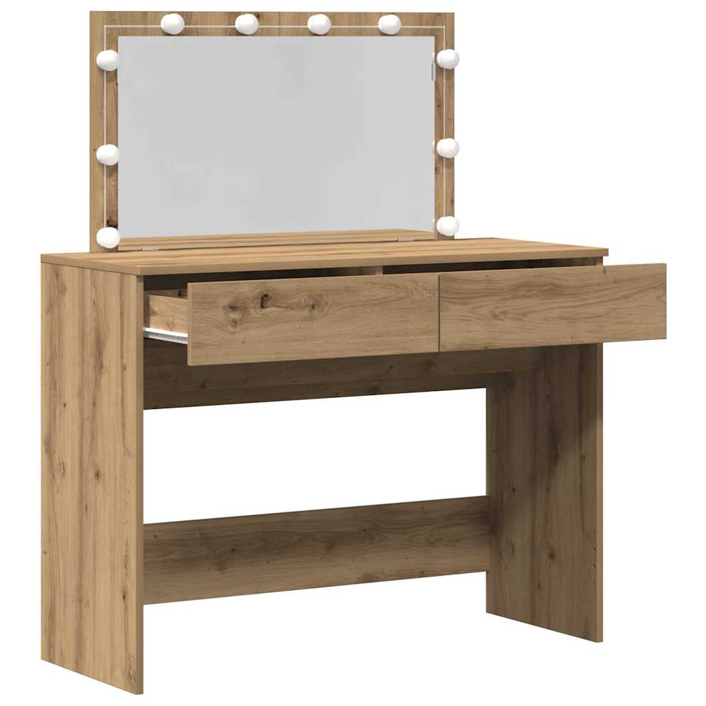 Table de Toilette avec tiroir Chêne artisanal 100 x 40 x 120 cm - XIOS