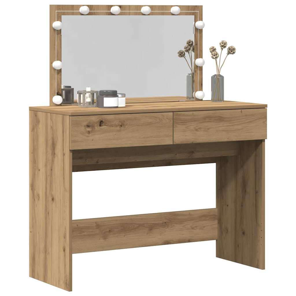 Table de Toilette avec tiroir Chêne artisanal 100 x 40 x 120 cm - XIOS