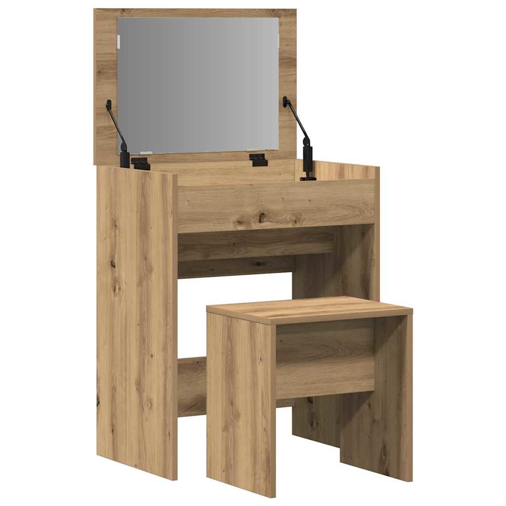 Coiffeuse chêne artisanal 60 x 40 x 75 cm Bois d'ingénierie - XIOS