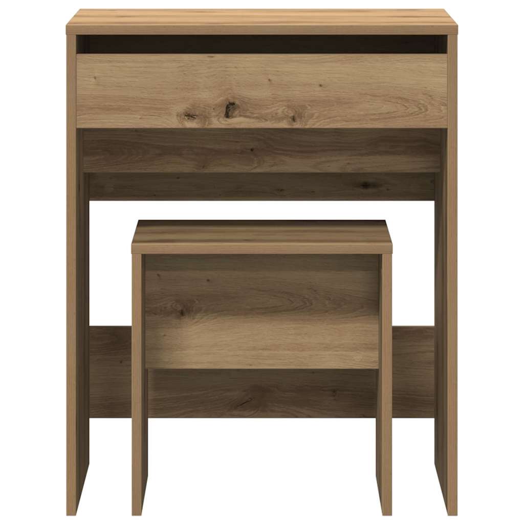 Coiffeuse chêne artisanal 60 x 40 x 75 cm Bois d'ingénierie - XIOS