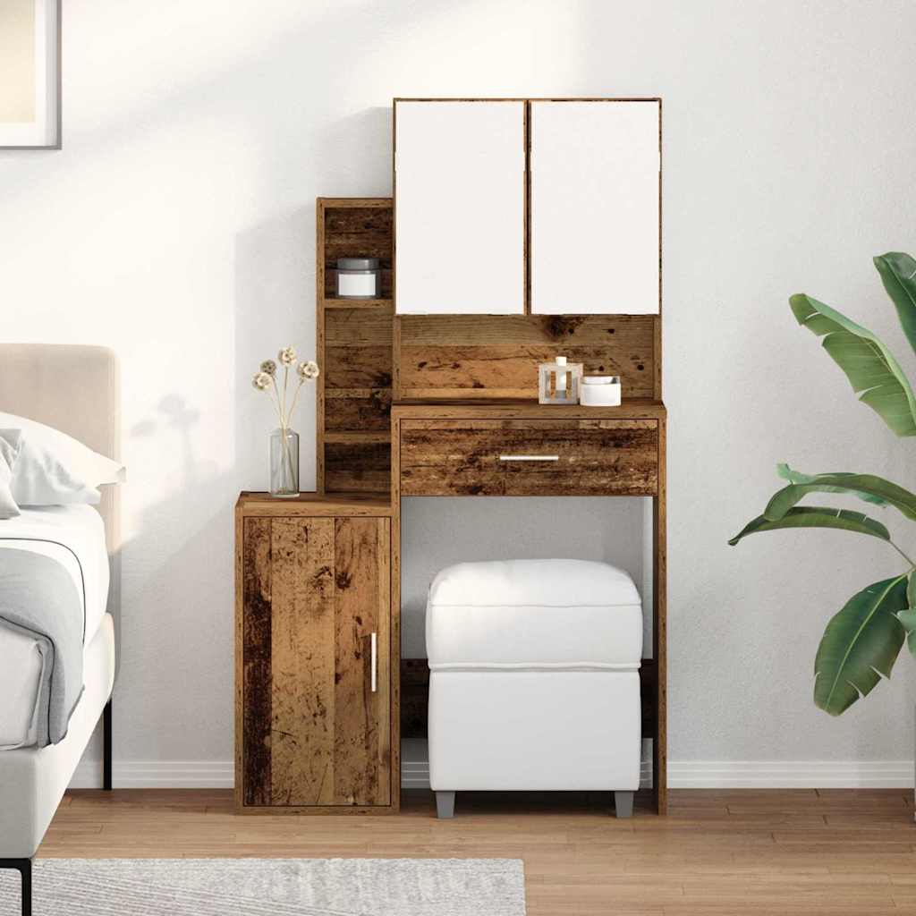 Coiffeuse Bois Ancien 80 x 35 x 132 cm Bois d'ingénierie - XIOS