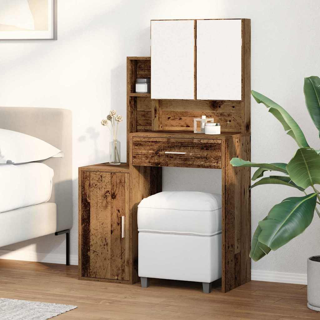 Coiffeuse Bois Ancien 80 x 35 x 132 cm Bois d'ingénierie - XIOS