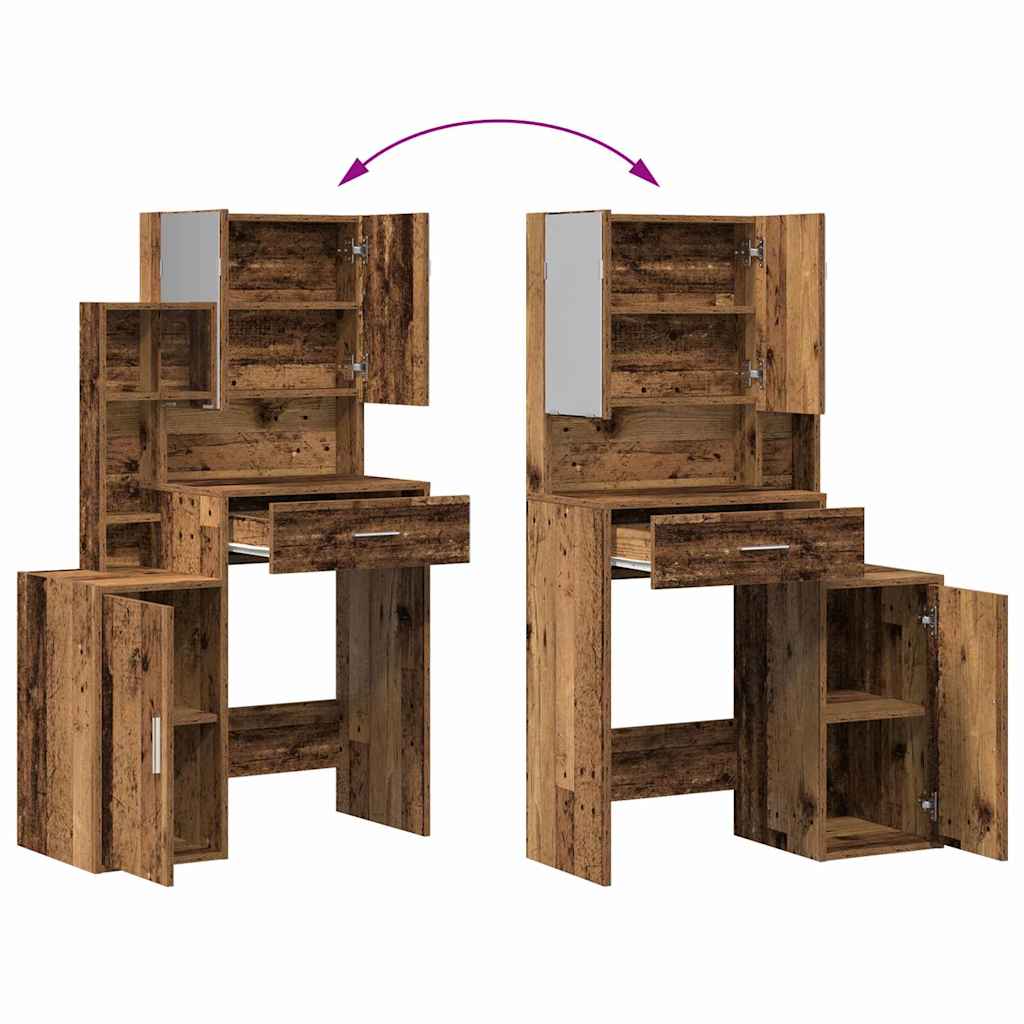 Coiffeuse Bois Ancien 80 x 35 x 132 cm Bois d'ingénierie - XIOS