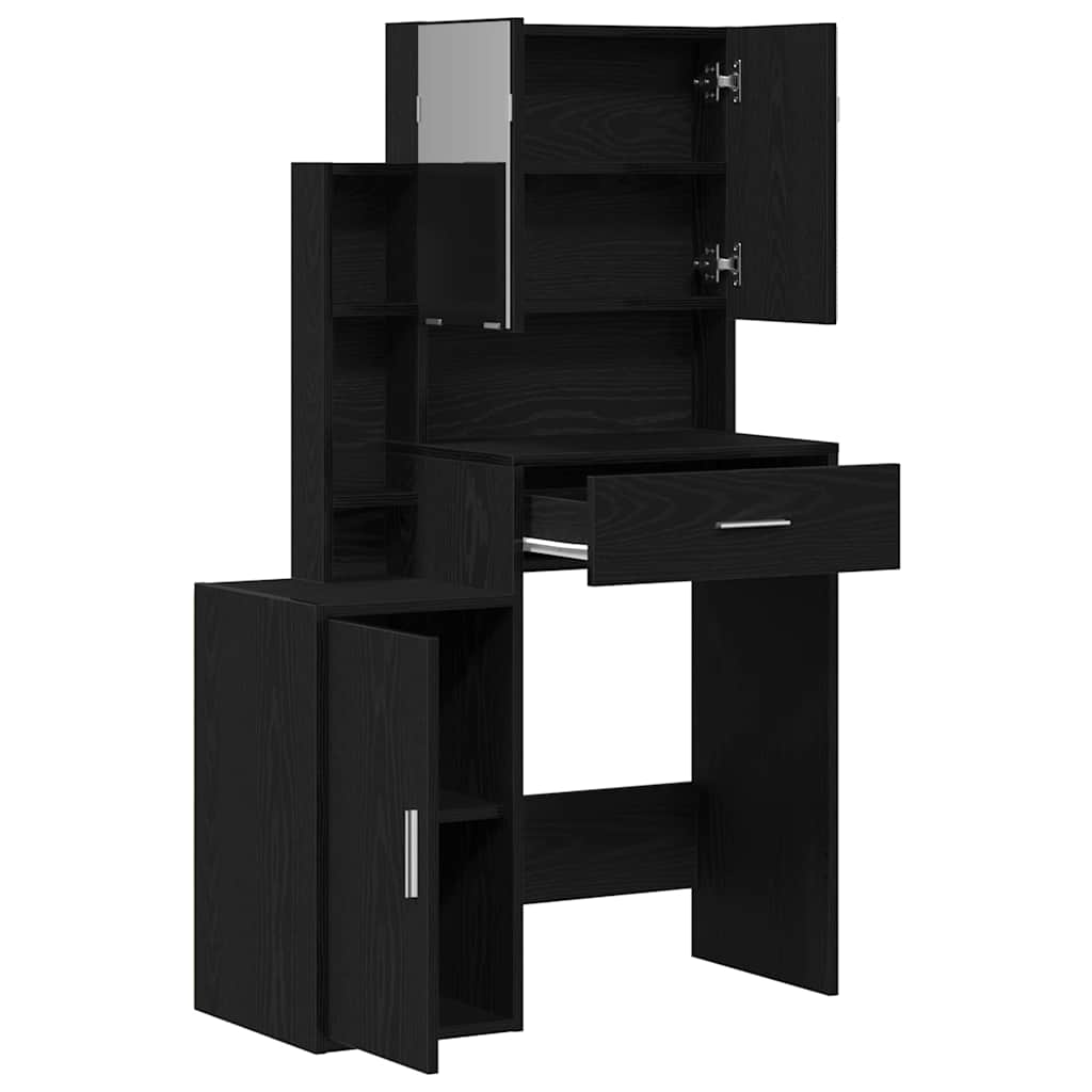 Coiffeuse Chêne noir 80 x 35 x 132 cm Bois d'ingénierie - XIOS