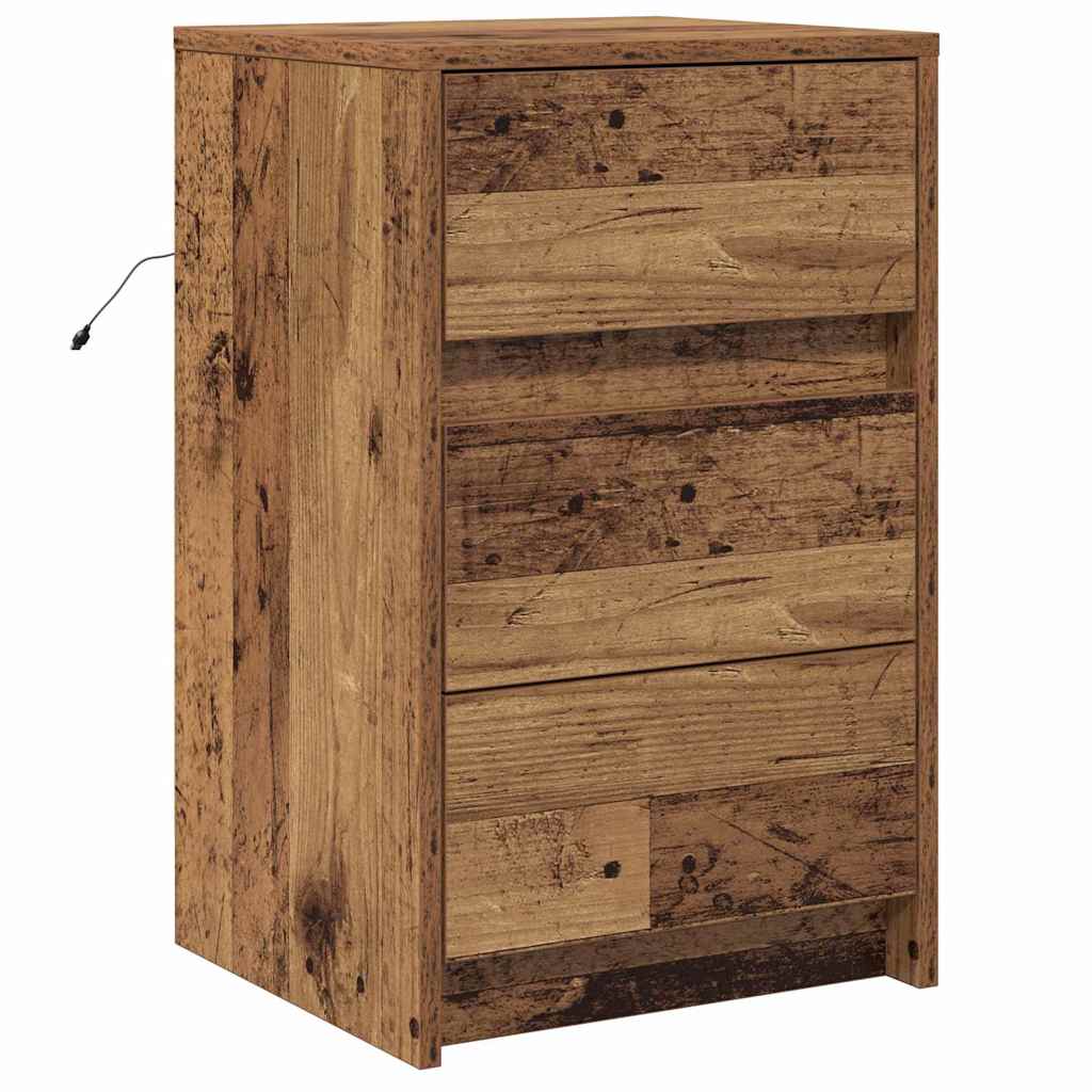 Cabinet de chevet Bois ancien 38 x 34 x 61 cm Bois d'ingénierie - XIOS