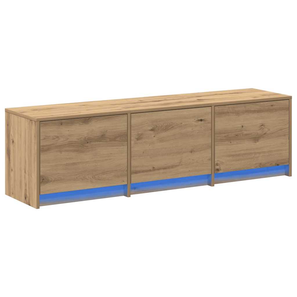 Meuble TV chêne artisanal 140 x 34 x 40 cm Bois d'ingénierie - XIOS