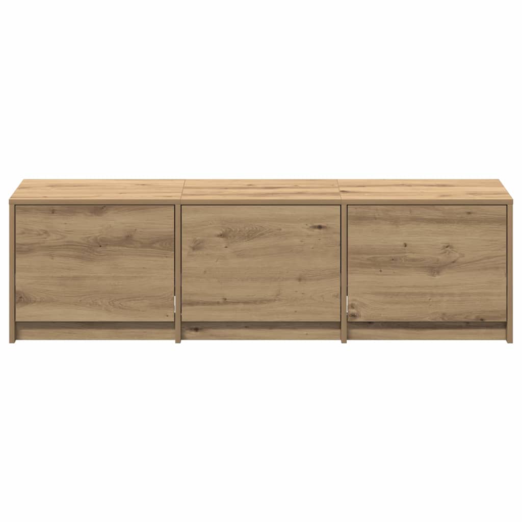 Meuble TV chêne artisanal 140 x 34 x 40 cm Bois d'ingénierie - XIOS
