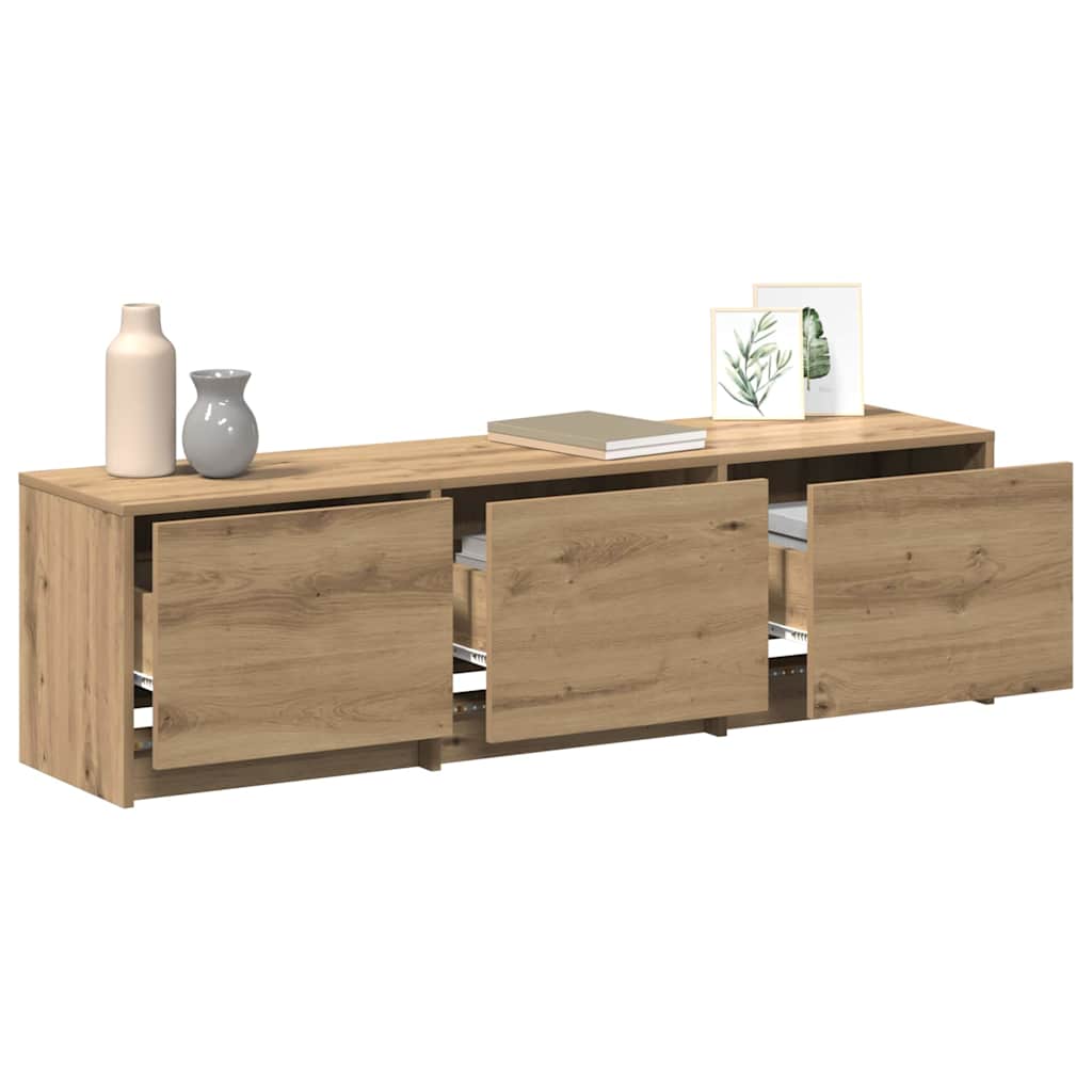 Meuble TV chêne artisanal 140 x 34 x 40 cm Bois d'ingénierie - XIOS