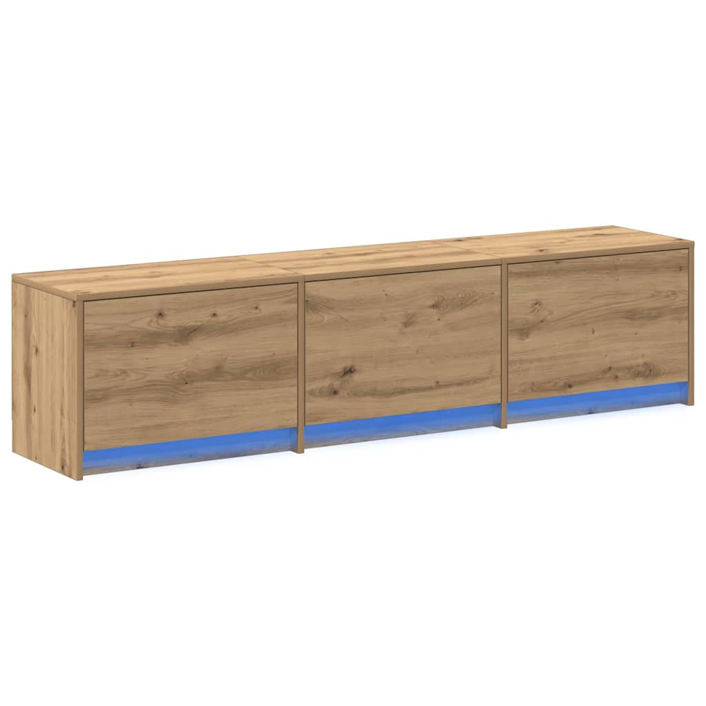 Meuble TV Chêne artisanal 162,5 x 34 x 40 cm Bois d'ingénierie - XIOS