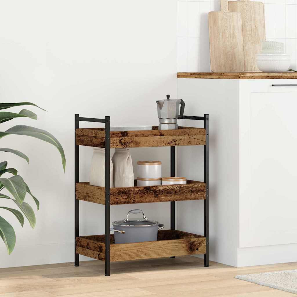 Chariot de cuisine vidaXL En bois ancien 50x30x70 cm Bois d'ingénierie
