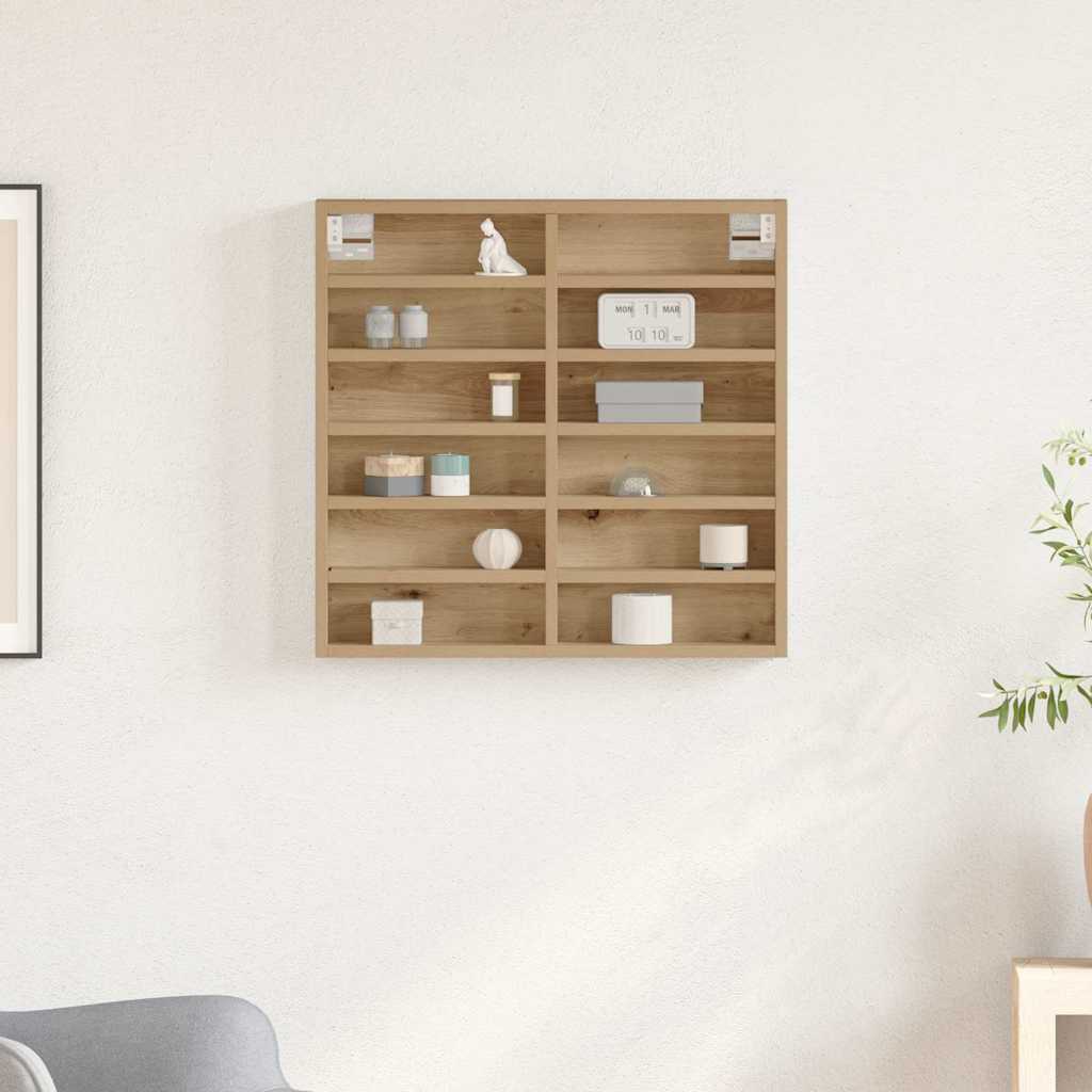 Vitrine Chêne artisanal 60 x 8,5 x 58 cm Bois d'ingénierie - XIOS