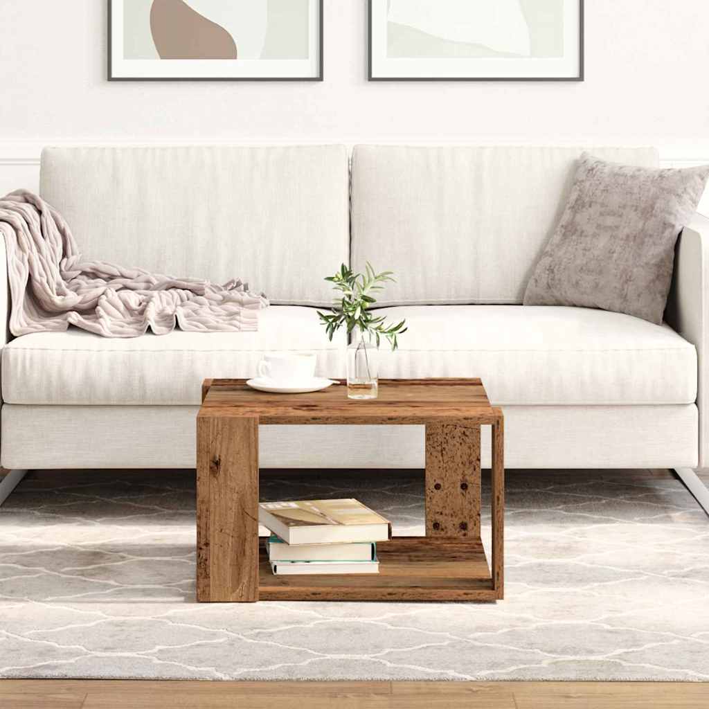 Table basse Bois ancien 51.5 x 51.5 x 30 cm Bois d'ingénierie - XIOS