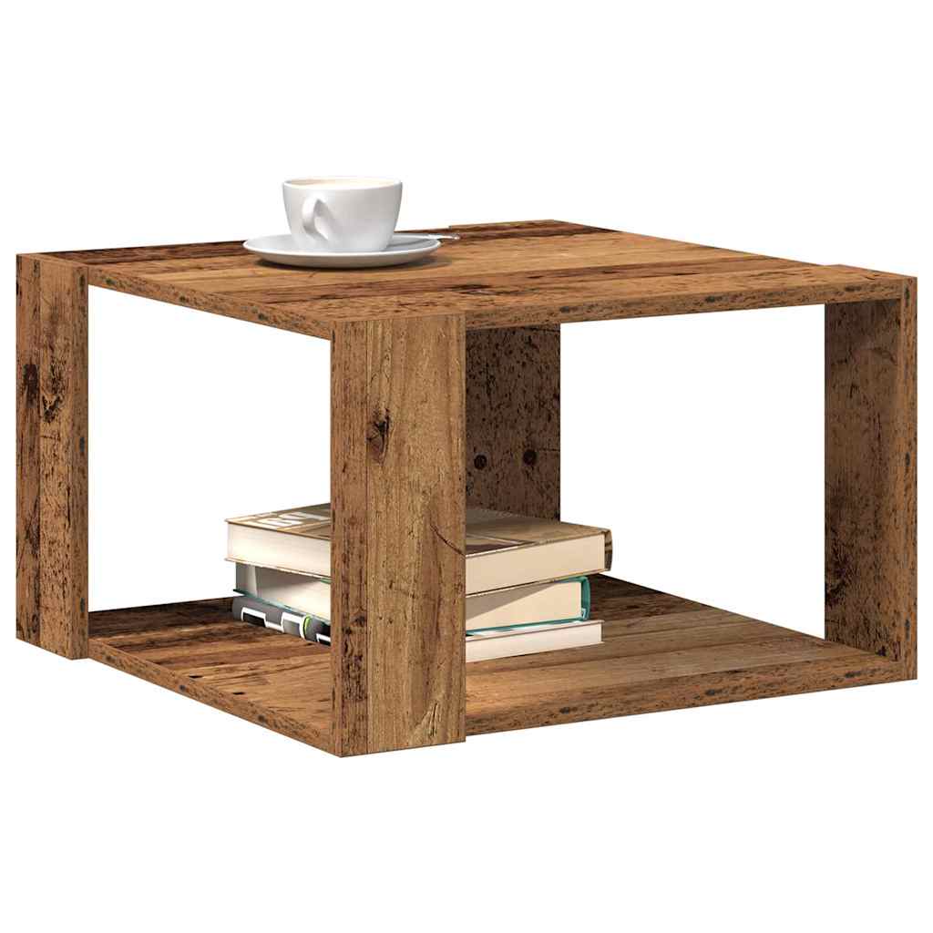 Table basse Bois ancien 51.5 x 51.5 x 30 cm Bois d'ingénierie - XIOS