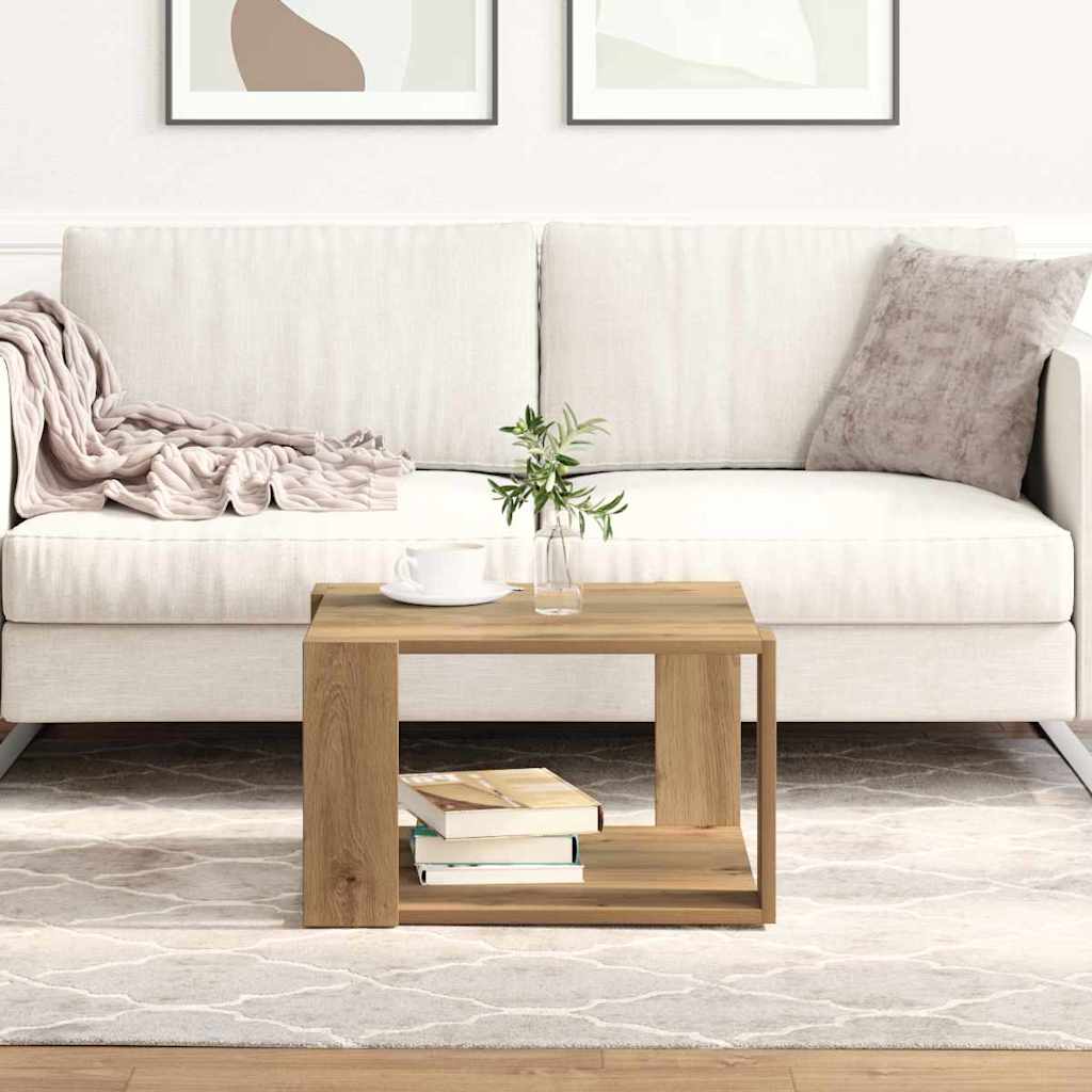 Table basse chêne artisanal 51.5 x 51.5 x 30 cm - XIOS