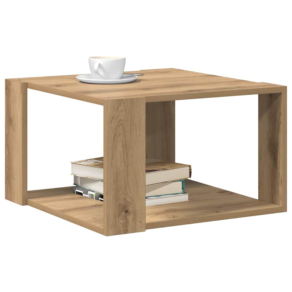 Table basse chêne artisanal 51.5 x 51.5 x 30 cm - XIOS