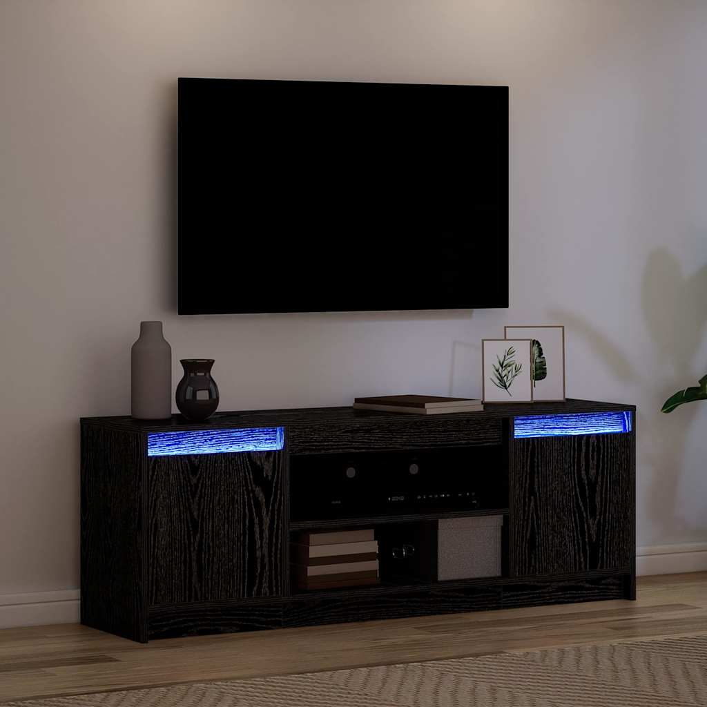 Meuble TV Noir 139,5 x 34 x 50 cm Bois d'ingénierie - XIOS