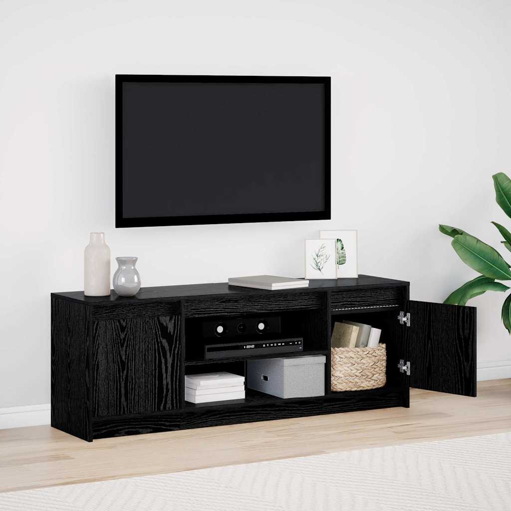 Meuble TV Noir 139,5 x 34 x 50 cm Bois d'ingénierie - XIOS