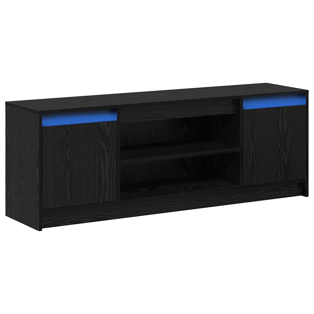 Meuble TV Noir 139,5 x 34 x 50 cm Bois d'ingénierie - XIOS