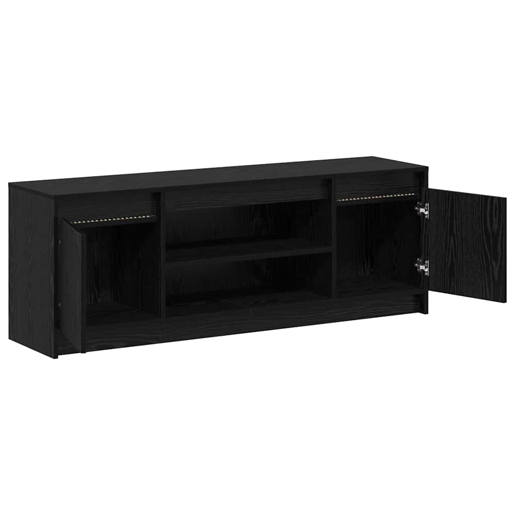 Meuble TV Noir 139,5 x 34 x 50 cm Bois d'ingénierie - XIOS