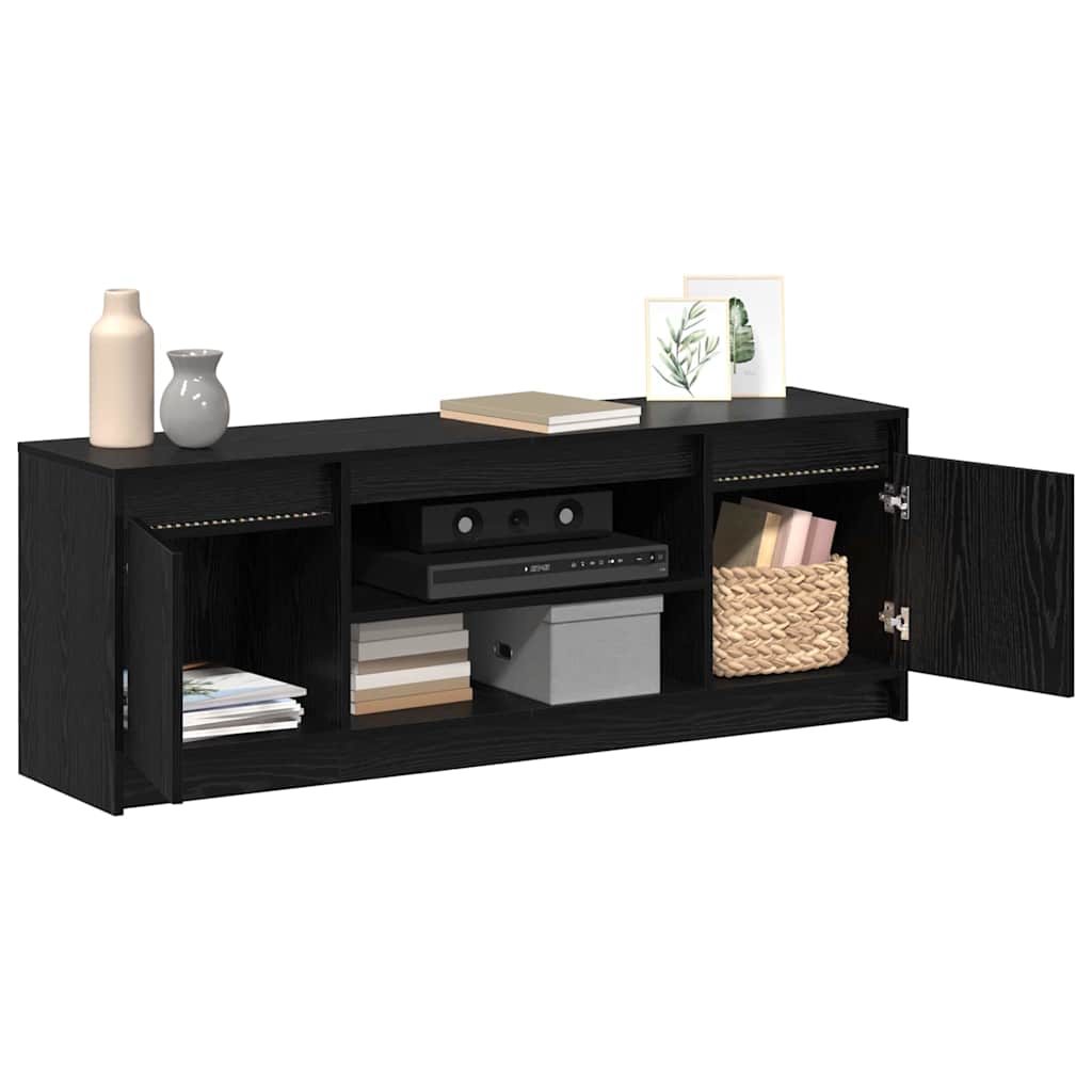 Meuble TV Noir 139,5 x 34 x 50 cm Bois d'ingénierie - XIOS
