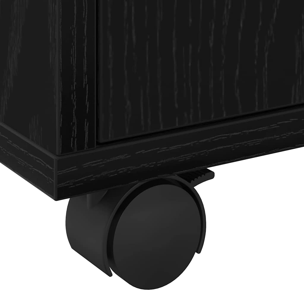Cabinet à Roulettes avec étagère Chêne noir 60 x 48 x 81 cm - XIOS