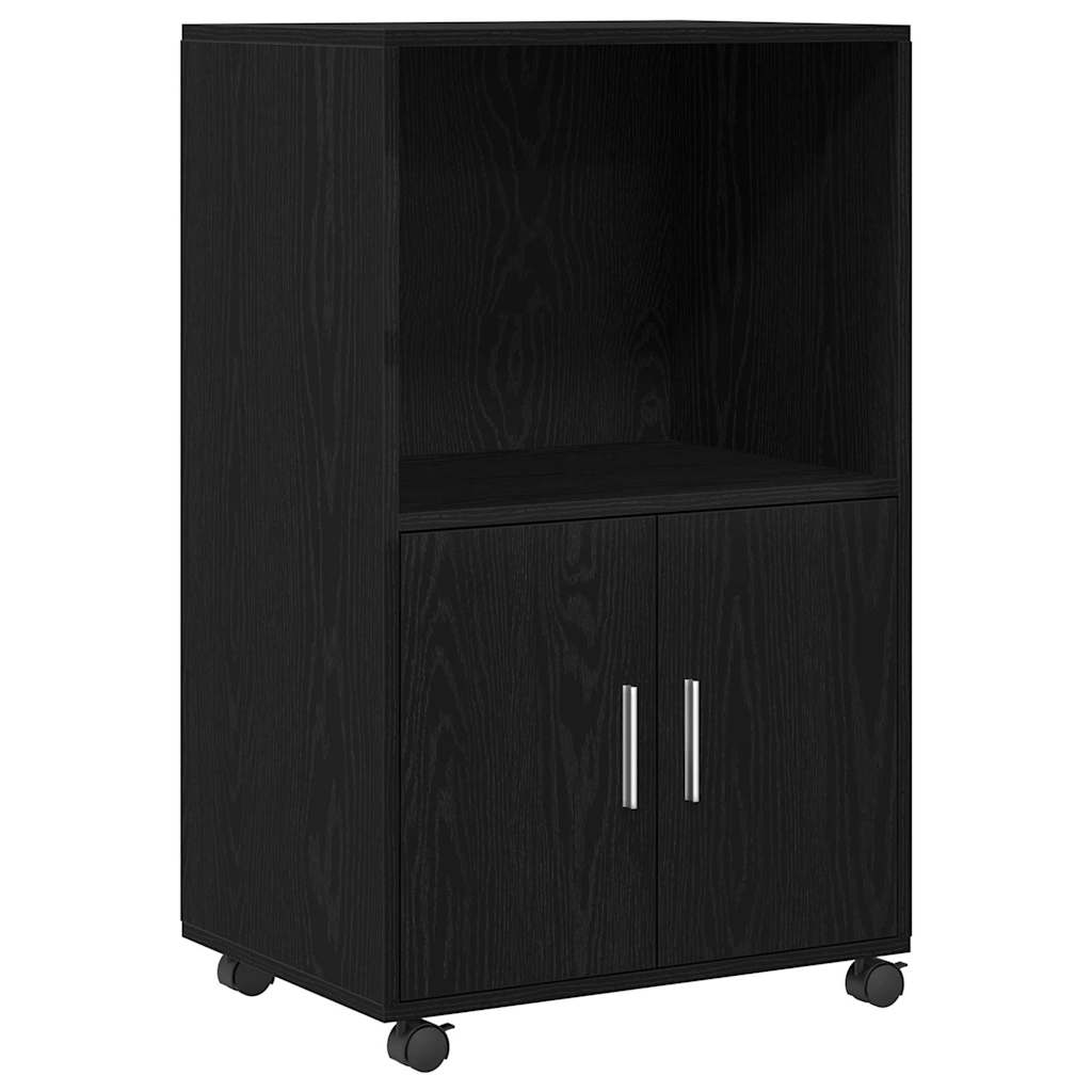 Cabinet Roulant Chêne noir 55 x 40 x 91 cm Bois d'ingénierie - XIOS