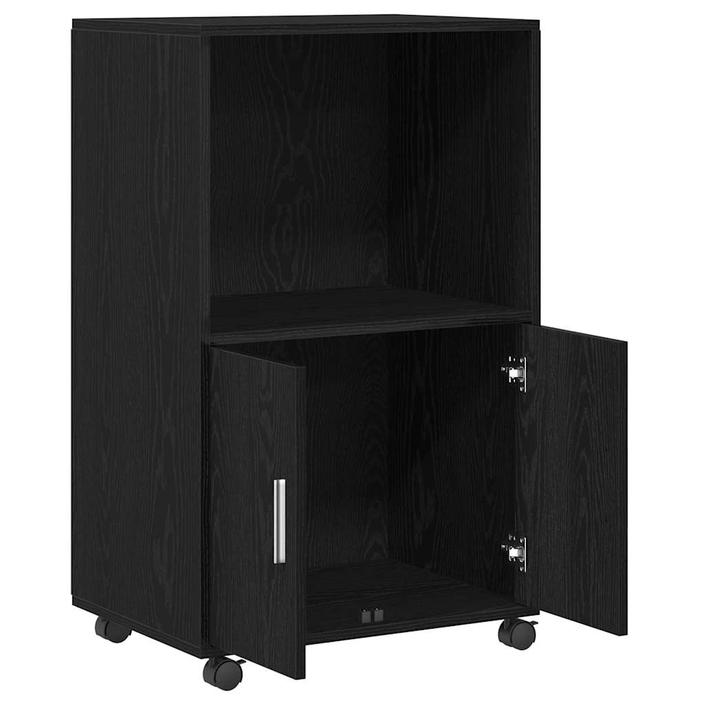 Cabinet Roulant Chêne noir 55 x 40 x 91 cm Bois d'ingénierie - XIOS