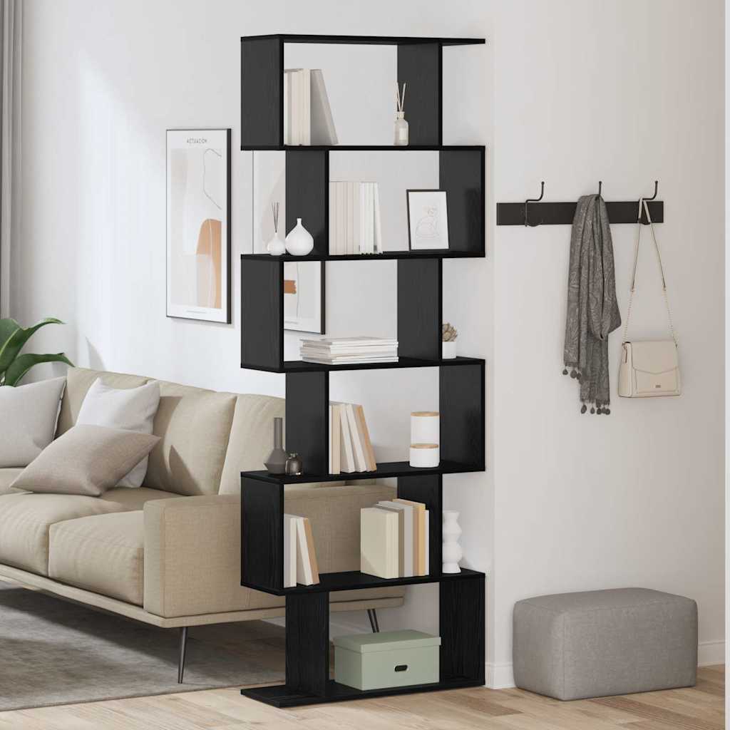Bibliothèque Noir 70 x 24 x 193.5 cm Bois d'ingénierie - XIOS