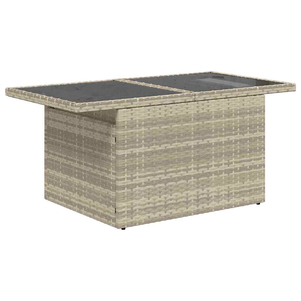 Ensemble de canapé de jardin 6 pcs Gris clair polyrotin