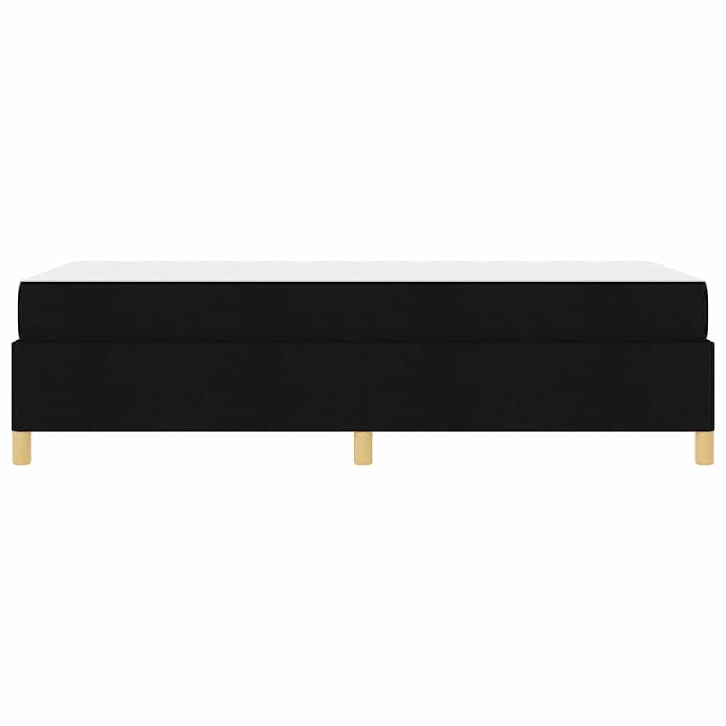 Cadre de lit avec matelas Noir 100 x 200 cm tissu - XIOS