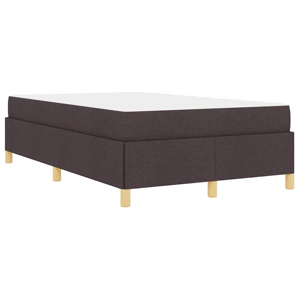 Cadre de lit avec matelas Marron foncé 120 x 190 cm tissu - XIOS
