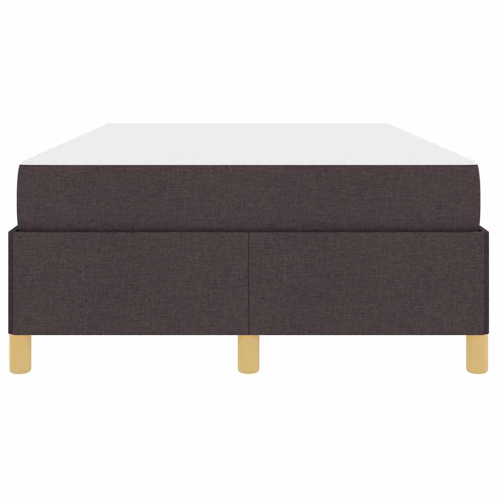 Cadre de lit avec matelas Marron foncé 120 x 190 cm tissu - XIOS