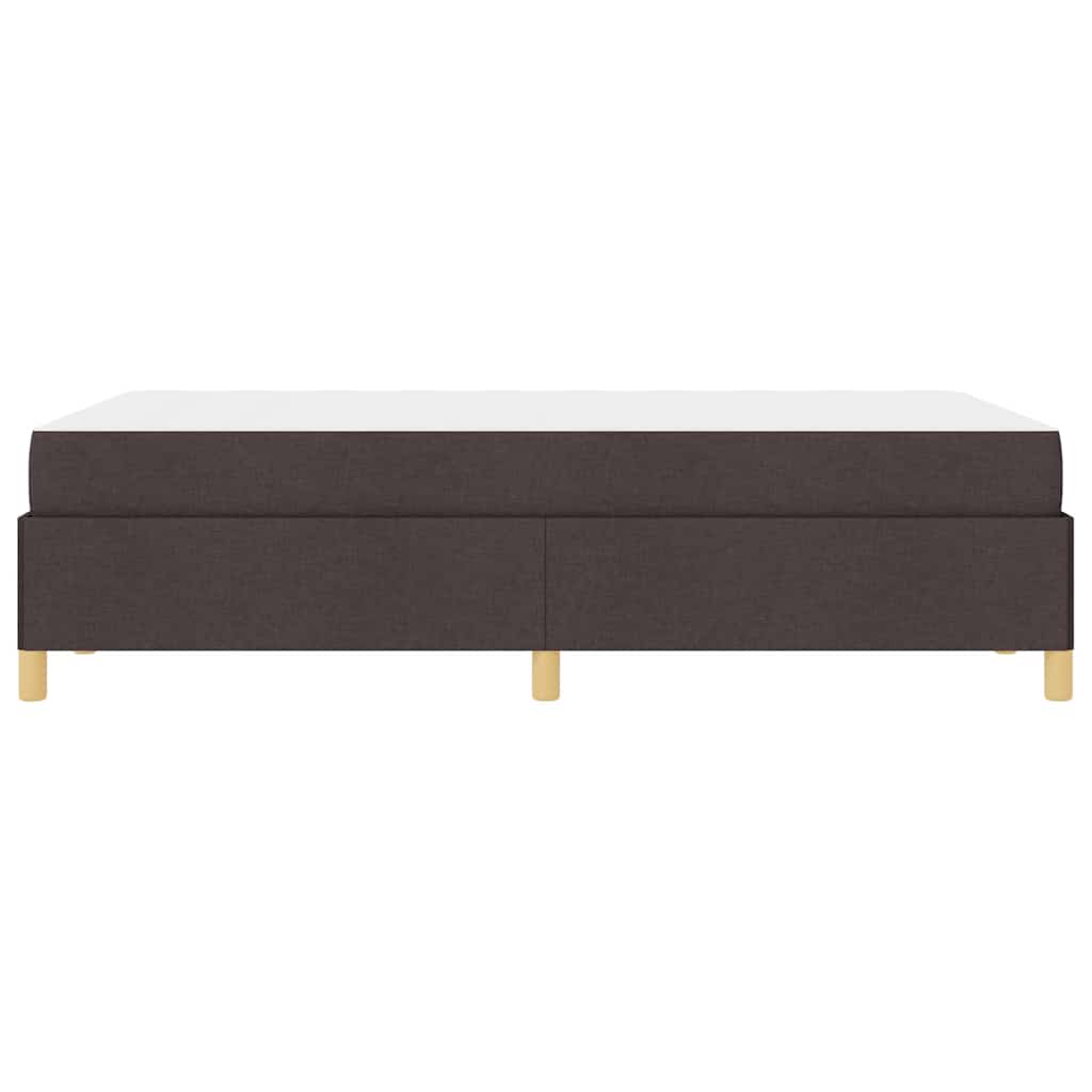 Cadre de lit avec matelas Marron foncé 120 x 190 cm tissu - XIOS