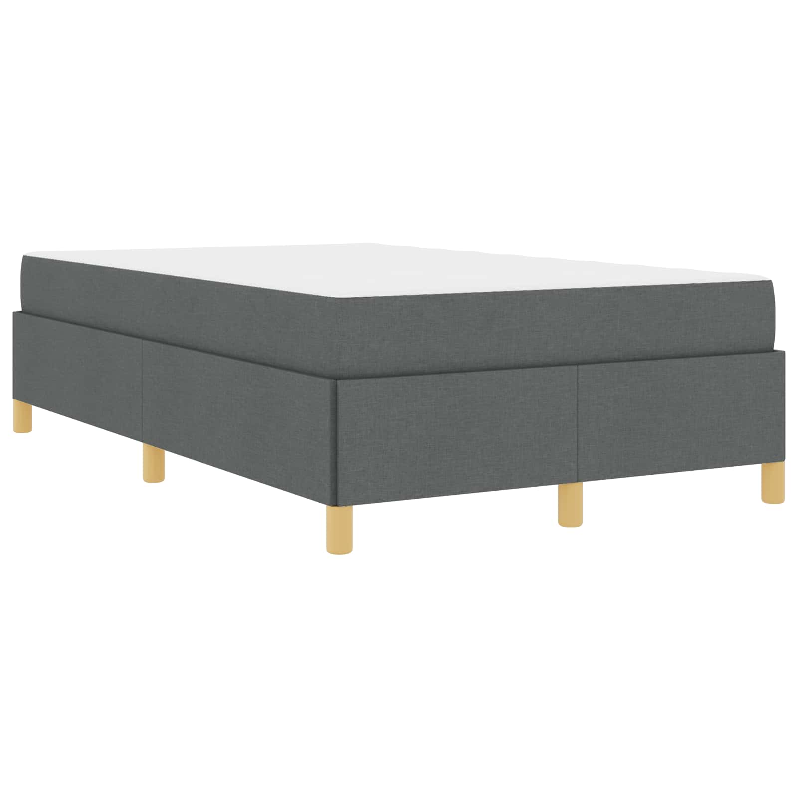 Cadre de lit avec matelas Gris foncé 120 x 200 cm tissu - XIOS