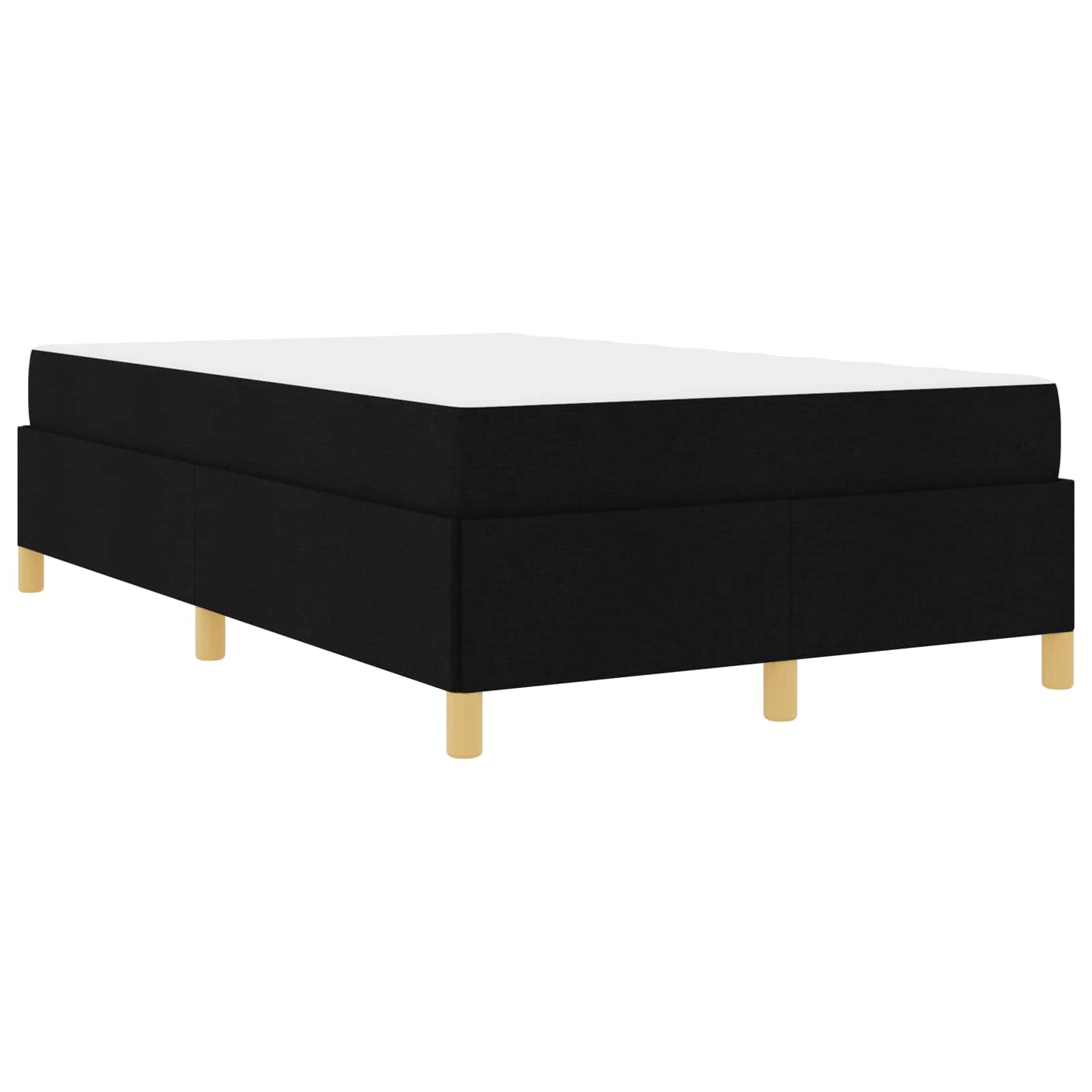 Cadre de lit avec matelas Noir 120 x 200 cm tissu - XIOS