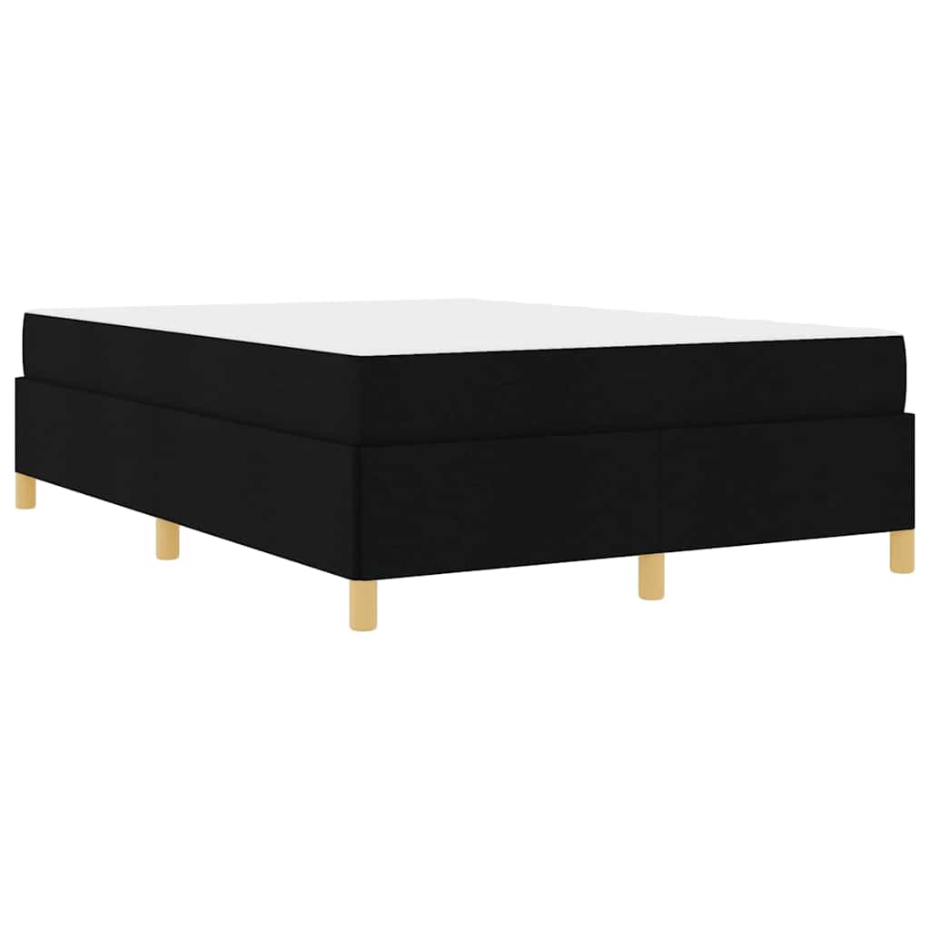 Lit à ressorts avec matelas Blanc et Noir 140 x 190 cm tissu - XIOS